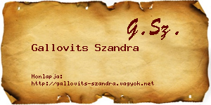 Gallovits Szandra névjegykártya